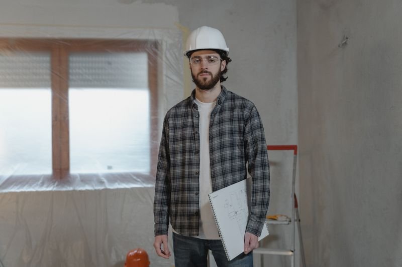 A house under renovation before resale