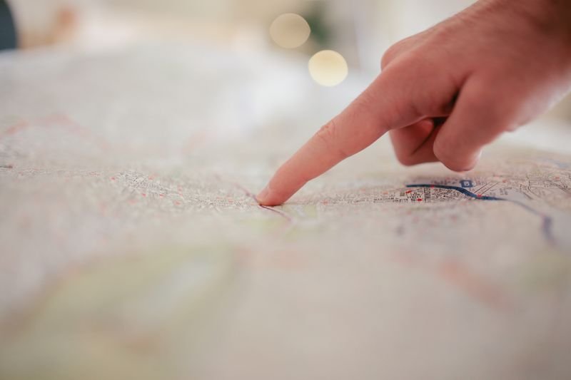 Reviewing a property location on a city map