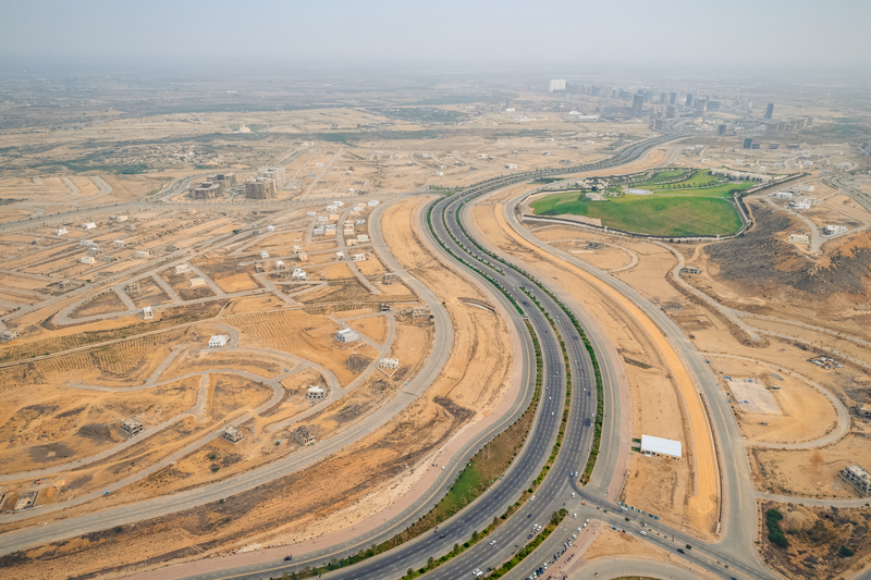 Undeveloped land waiting for the surrounding area to develop