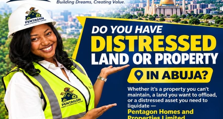 Pentagon Homes flyer: do you have distressed land or property in Abuja