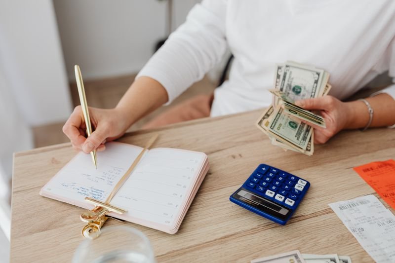 Signing for a property payment and receipt